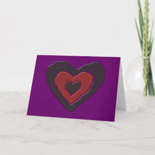 Gothic Melting Love Heart Greeting Card