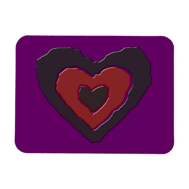 Gothic Melting Love Heart Magnet (Horizontal)