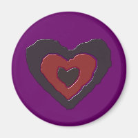 Gothic Melting Love Heart Magnet