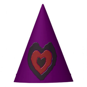 Gothic Melting Love Heart Party Hat
