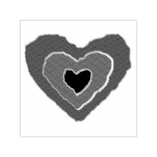 Gothic Melting Love Heart Self Inking Stamp