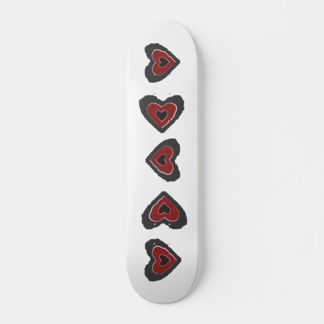 Gothic Melting Love Heart Skateboard (Front)