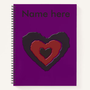 Gothic Melting Love Heart Spiral Notebook