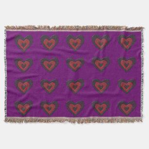 Gothic Melting Love Heart Throw Blanket