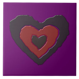Gothic Melting Love Heart Tile