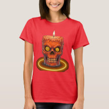 Gothic Melting Skull Candle Women's T-Shirt - Spoo