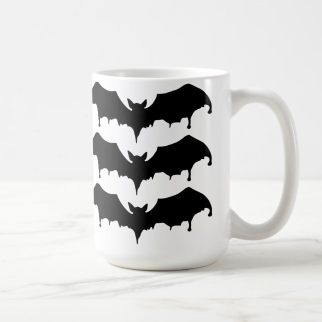 Gothic Melting Vampire Bats Coffee Mug (Right)