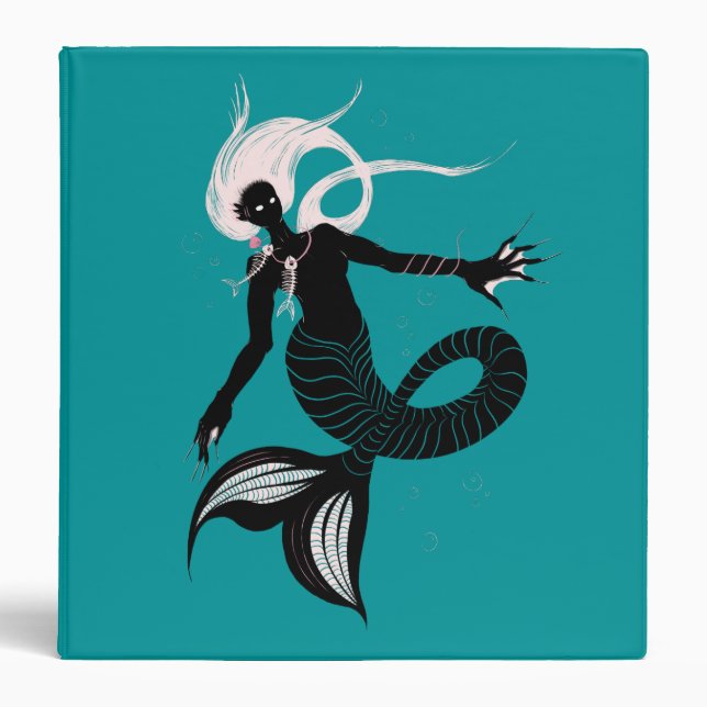 Gothic Mermaid Dark Fantasy Sea Creature Binder (Front)