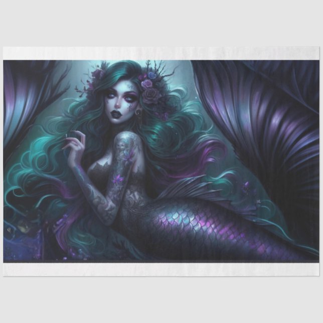 Gothic Mermaid Tissue Paper (Front)
