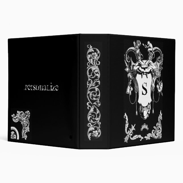 Gothic monster antique architectural decoration  binder (Background)