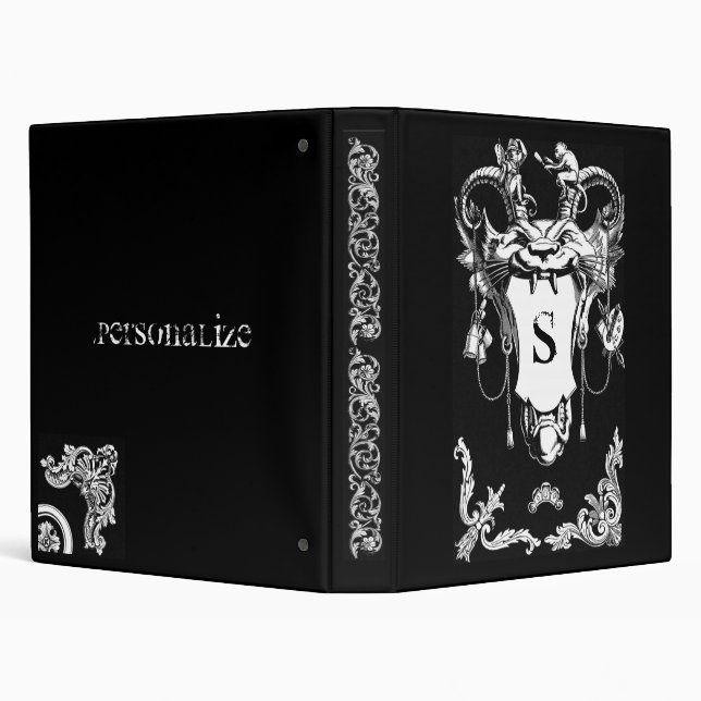 Gothic monster antique architectural decoration  binder (Background)