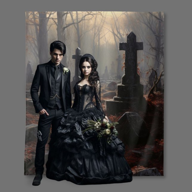 Gothic Moody Dark Graveyard Tapestry (Creator Uploaded)