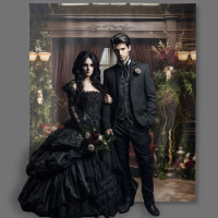 Gothic Moody Dark Victorian Burgundy Parlour