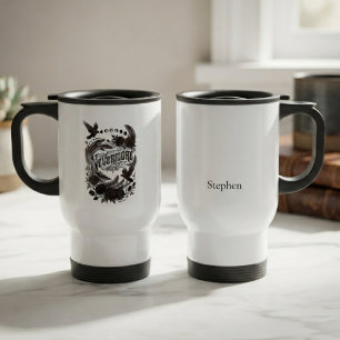 Gothic Moody Onyx Baroque Raven Travel Mug