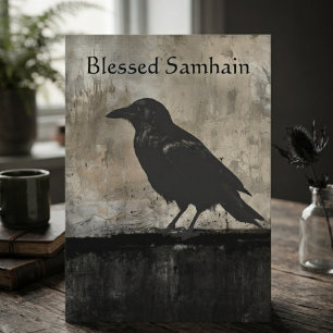 Gothic Moody Onyx Raven Silhouette Card
