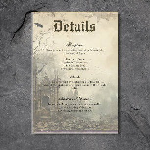 Gothic Moody Scenes Vintage Cream & Black Details Enclosure Card