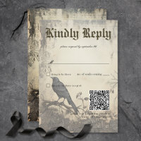 Gothic Moody Scenes Vintage Cream & Black