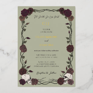 Gothic Moss Green Til Death Wedding Foil