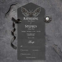 Gothic Moth Moody Black & White Dinner
