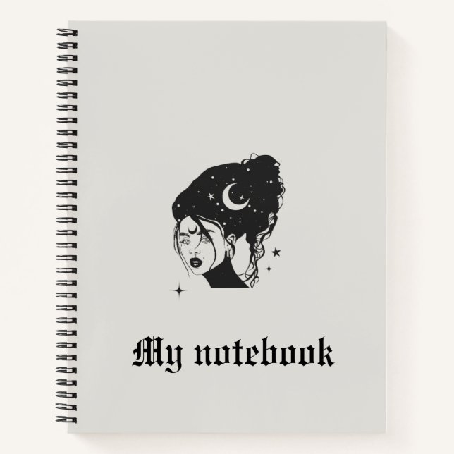 Gothic Muse Notebook – Dark Beauty Journal  (Front)