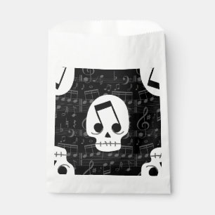 gothic music note eyes skull macabre  favour bag