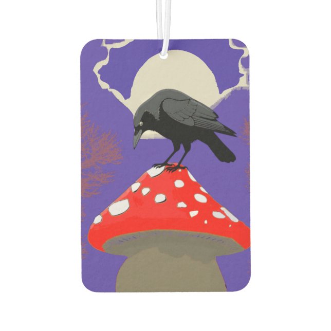 Gothic Mystical Raven Air Freshener (Back)