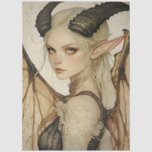 Gothic Mythological Nymph Fantasy Dragon Tissue Paper