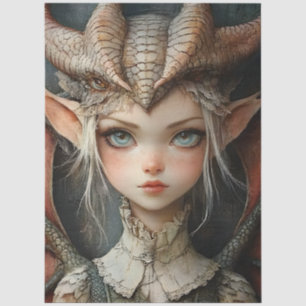 Gothic Mythological Nymph Fantasy Dragon Tissue Paper