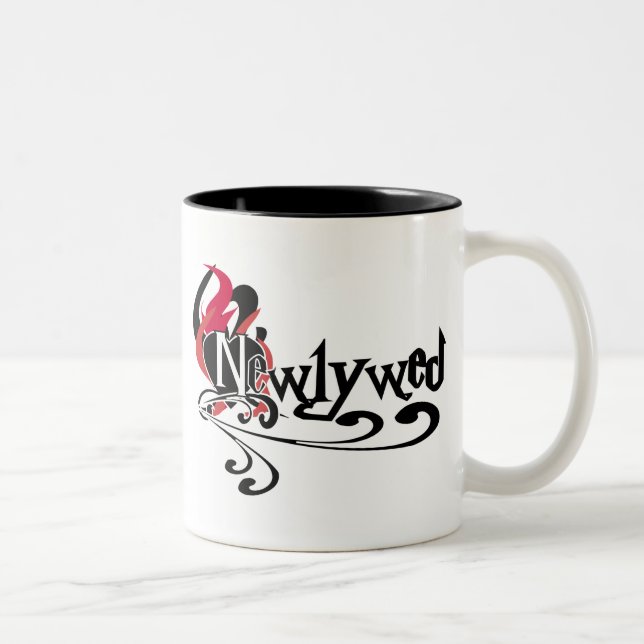 Gothic Newlywed Two-Tone Coffee Mug (Right)