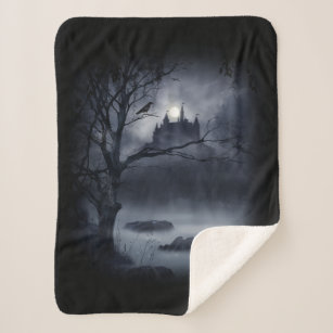 Gothic Night Fantasy Small Sherpa Fleece Blanket