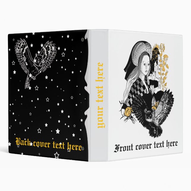 Gothic Night Owl and woman Binder (Background)