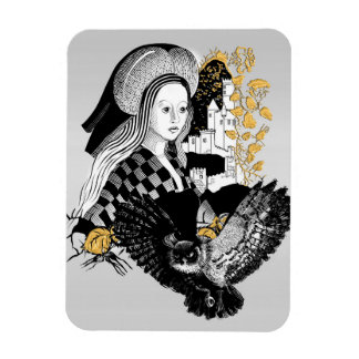 Gothic Night Owl and woman Magnet