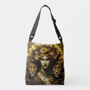 gothic nouveau goddess sun summer solstice Tote