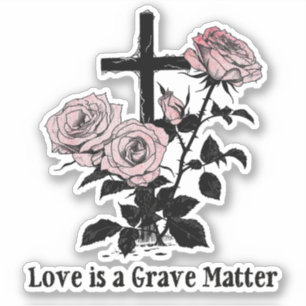 Gothic Occult Cemetery Roses and cross