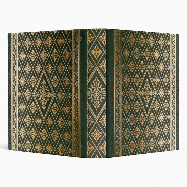 Gothic Old Green Leather Book Binder (Background)