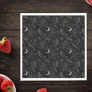 Gothic Onyx Celestial Raven Napkin