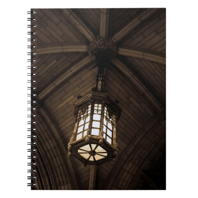 Gothic Pendant Light Spiral Photo Notebook (Front)