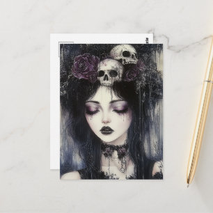 Gothic Persephone Queen of the Underworld Postcard
