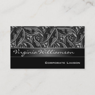 Gothic Personal Black Business Cards