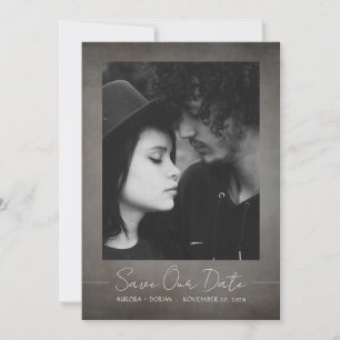 Gothic Photo Wedding Save the Date Invitation