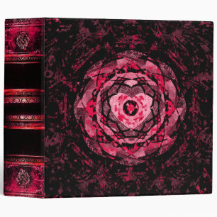 Gothic Pink and Black Heart Ancient Tome Binder