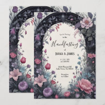 Gothic Pink Floral Garden Gate Pagan Handfasting