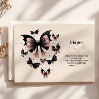 Gothic Pink Halloween Baby ShowerRaffle Diapper
