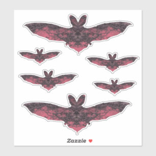 Gothic Pink Lace Fractal Bat Set