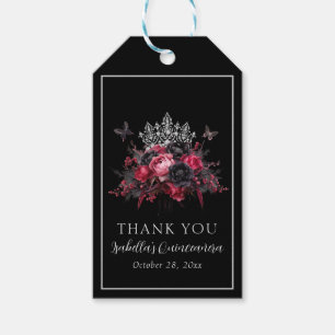 Gothic Pink Red & Black Moody Gift Tag