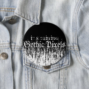 Gothic Pixels 4 Inch Round Button