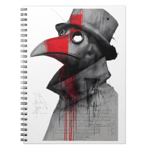 Gothic Plague Doctor Trash Polka Notebook