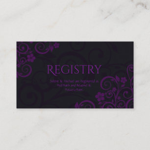 Gothic Plum Wedding Registry Card