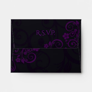 Gothic Plum Wedding Response Envelopes