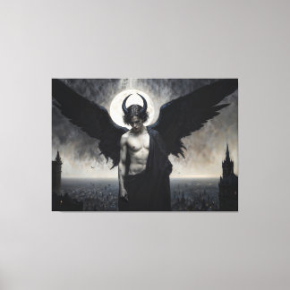 Gothic Portrait of Lord Lucifer Canvas Print